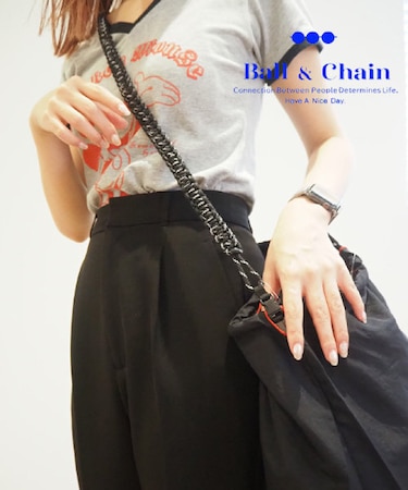 【Ball&Chain/ボールアンドチェーン】編み込みバラコードストラップ