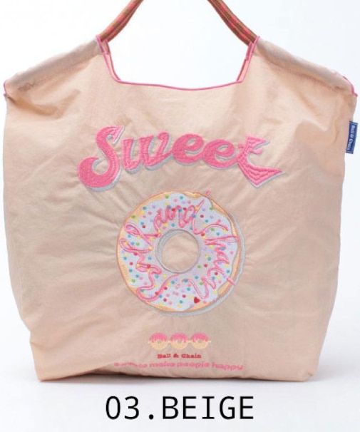 【Ball＆Chain/ボールアンドチェーン】SWEET-NEW(M) 刺繍エコバッグ