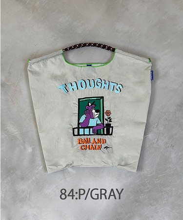 【Ball＆Chain/ボールアンドチェーン】Ambe THOUGHTS (M)刺繍エコバッグ