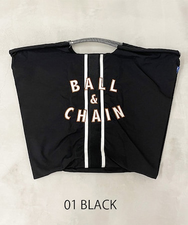 【Ball＆Chain/ボールアンドチェーン】LINE刺繍(L) 刺繍エコバッグ