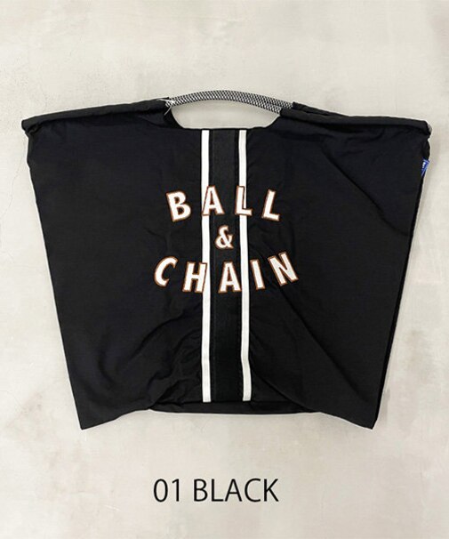 【Ball＆Chain/ボールアンドチェーン】LINE刺繍(L) 刺繍エコバッグ