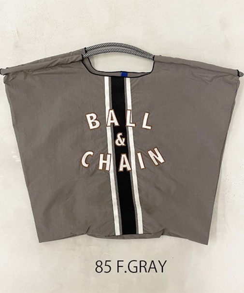 【Ball＆Chain/ボールアンドチェーン】LINE刺繍(L) 刺繍エコバッグ