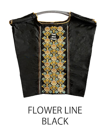 【Ball＆Chain/ボールアンドチェーン】FLOWER LINE(M) 刺繍エコバッグ