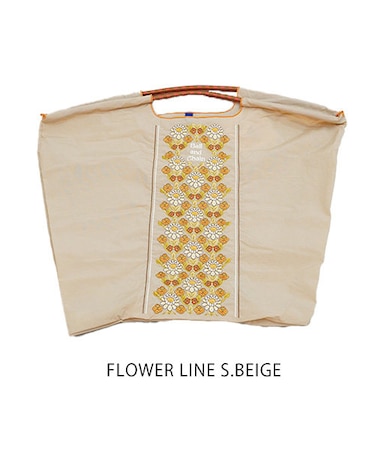 【Ball＆Chain/ボールアンドチェーン】FLL FLOWER LINE(L) 刺繍エコバッグ