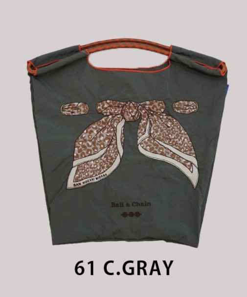 【Ball＆Chain/ボールアンドチェーン】SCARF LEOPARD(M) 刺繍エコバッグ