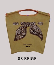 【Ball&Chain/ボールアンドチェーン】SCARF LEOPARD(M) 刺繍エコバッグ