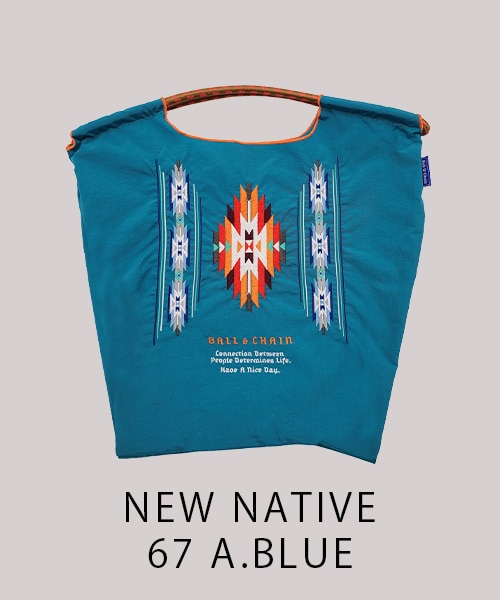 Ball＆Chain/ボールアンドチェーン】NEW NATIVE(M) 刺繍エコバッグ