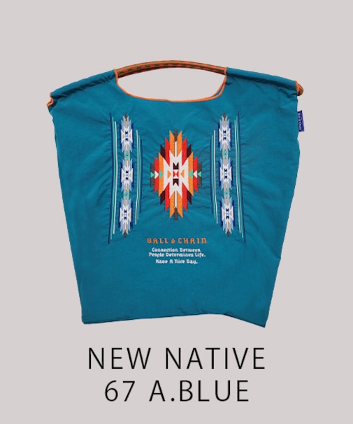 【Ball＆Chain/ボールアンドチェーン】NEW NATIVE(M) 刺繍エコバッグ