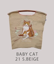 【Ball＆Chain/ボールアンドチェーン】D.BABY CAT(M) 刺繍エコバッグ