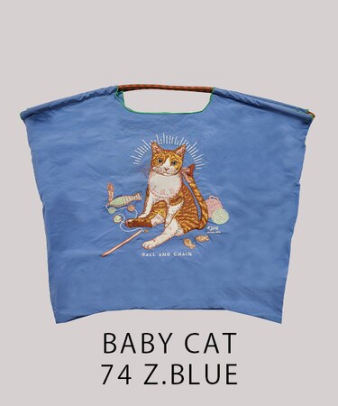 【Ball＆Chain/ボールアンドチェーン】D.BABY CAT(L) 刺繍エコバッグ