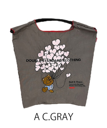 【Ball&Chain/ボールアンドチェーン】DS Heart balloon bear(M) 刺繍エコバッグ
