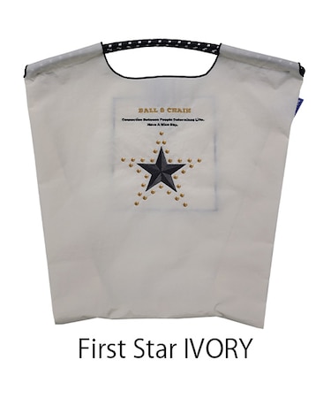 【Ball＆Chain/ボールアンドチェーン】fast Star(M) 刺繍エコバッグ