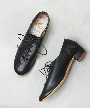 【 farfalle ファルファーレ 】レースアップ 3cmヒール パンプス