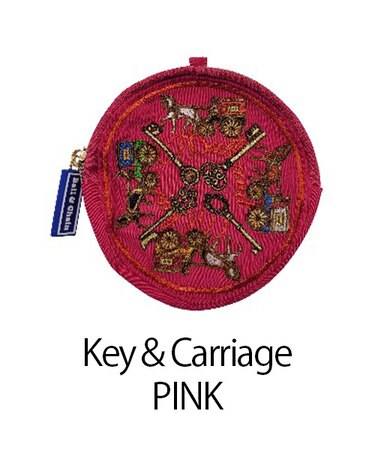 【Ball＆Chain/ボールアンドチェーン】R pouch Key Carriage 刺繍ポーチ