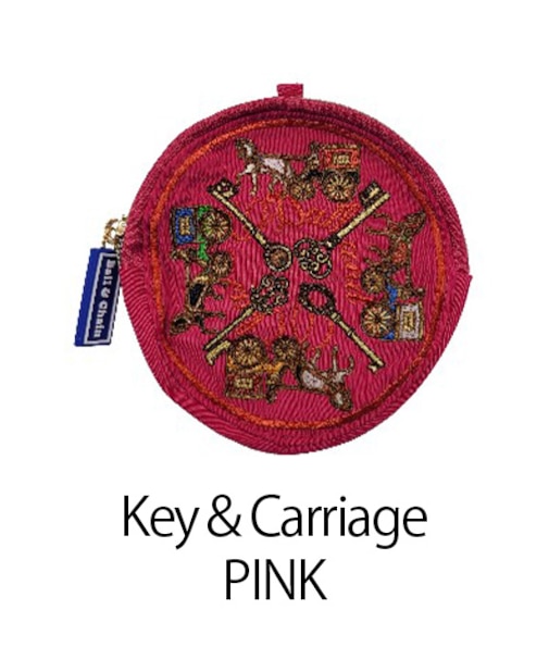 【Ball＆Chain/ボールアンドチェーン】R pouch Key Carriage 刺繍ポーチ