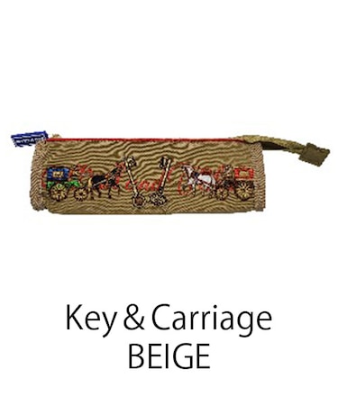 【Ball＆Chain/ボールアンドチェーン】T pouch Key＆Carriage 刺繍ポーチ