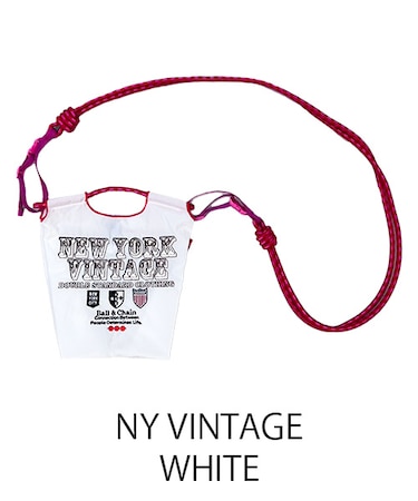 【Ball＆Chain/ボールアンドチェーン】DS NY VINTAGE(S) ストラップ付刺繍エコバッグ