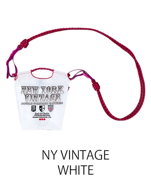 【Ball＆Chain/ボールアンドチェーン】DS NY VINTAGE(S) ストラップ付刺繍エコバッグ