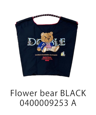 【Ball＆Chain/ボールアンドチェーン】DS FLOWER bear(M) 刺繍エコバッグ