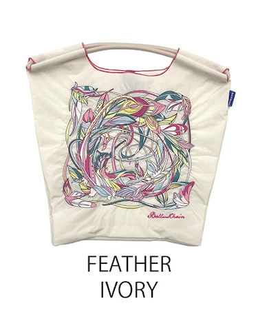 【Ball＆Chain/ボールアンドチェーン】FEATHER(M) 刺繍エコバッグ