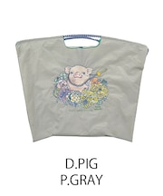 【Ball＆Chain/ボールアンドチェーン】D.PIG(L) 刺繍エコバッグ