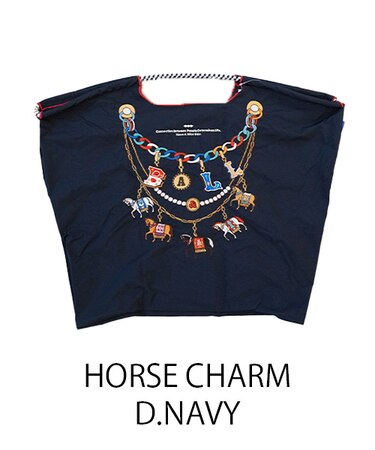 【Ball＆Chain/ボールアンドチェーン】HORSE CHARM(L) 刺繍エコバッグ