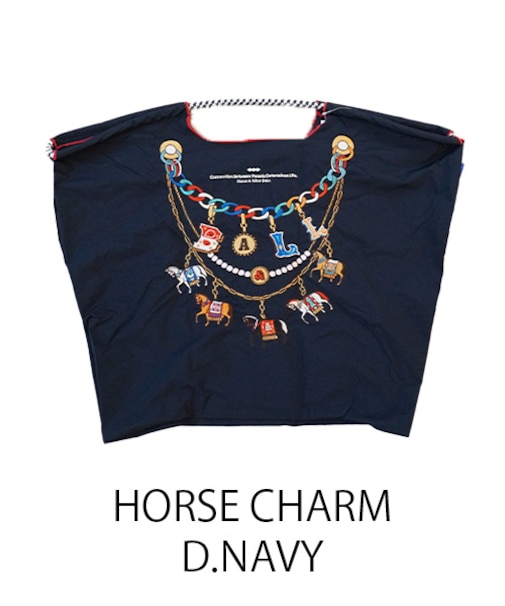 【Ball＆Chain/ボールアンドチェーン】HORSE CHARM(L) 刺繍エコバッグ