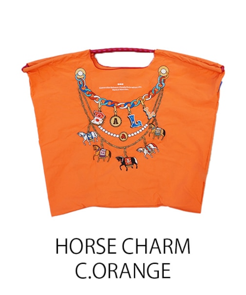 【Ball＆Chain/ボールアンドチェーン】HORSE CHARM(L) 刺繍エコバッグ