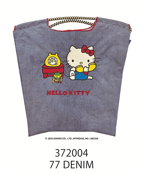 Ball＆Chain/ボールアンドチェーン】HELLO KITTY！ (M) 刺繍エコバッグ