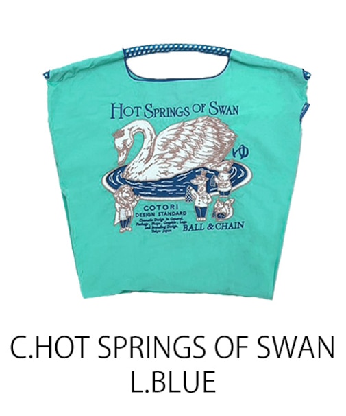 【Ball＆Chain/ボールアンドチェーン】C.HOT SPRINGS OF SWAN(M) 刺繍エコバッグ