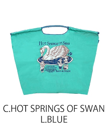 【Ball＆Chain/ボールアンドチェーン】C.HOT SPRINGS OF SWAN(L) 刺繍エコバッグ