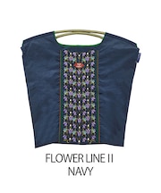 【Ball&Chain/ボールアンドチェーン】FLOWER LINE||(M) 刺繍エコバッグ