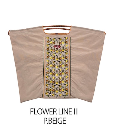 【Ball＆Chain/ボールアンドチェーン】FLOWER LINE||(L) 刺繍エコバッグ
