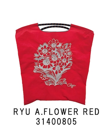 【Ball＆Chain/ボールアンドチェーン】RYU A.FLOWER(M) 刺繍エコバッグ