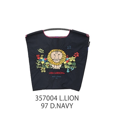 【Ball＆Chain/ボールアンドチェーン】LISA LARSON (M) 刺繍エコバッグ