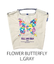 【Ball＆Chain/ボールアンドチェーン】FBM FLOWER BUTTERFLY(M) 刺繍エコバッグ