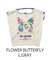 【Ball＆Chain/ボールアンドチェーン】FBM FLOWER BUTTERFLY(M) 刺繍エコバッグ
