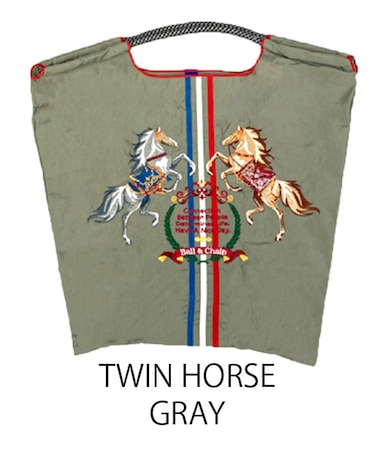 【Ball＆Chain/ボールアンドチェーン】TWIN HORSE(M) 刺繍エコバッグ