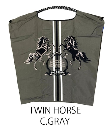 【Ball＆Chain/ボールアンドチェーン】TWIN HORSE(M) 刺繍エコバッグ