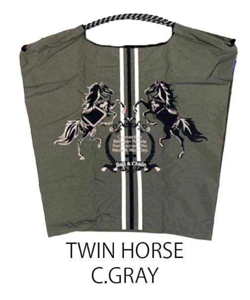 【Ball＆Chain/ボールアンドチェーン】TWIN HORSE(M) 刺繍エコバッグ