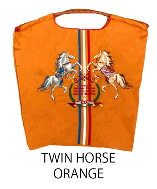 【Ball＆Chain/ボールアンドチェーン】TWIN HORSE(M) 刺繍エコバッグ