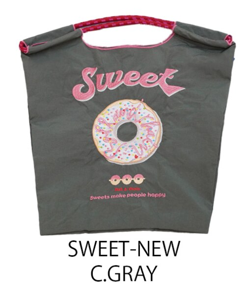 【Ball＆Chain/ボールアンドチェーン】SWEET-NEW(M) 刺繍エコバッグ