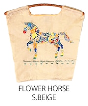 【Ball＆Chain/ボールアンドチェーン】FHM FLOWER HORSE(M) 刺繍エコバッグ