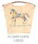 【Ball＆Chain/ボールアンドチェーン】FHM FLOWER HORSE(M) 刺繍エコバッグ