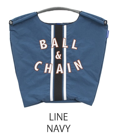 【Ball＆Chain/ボールアンドチェーン】LINE刺繍 刺繍エコバッグ(M)