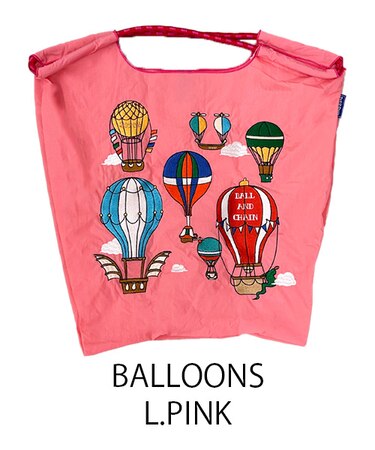 【Ball＆Chain/ボールアンドチェーン】BALLOONS(M) 刺繍エコバッグ