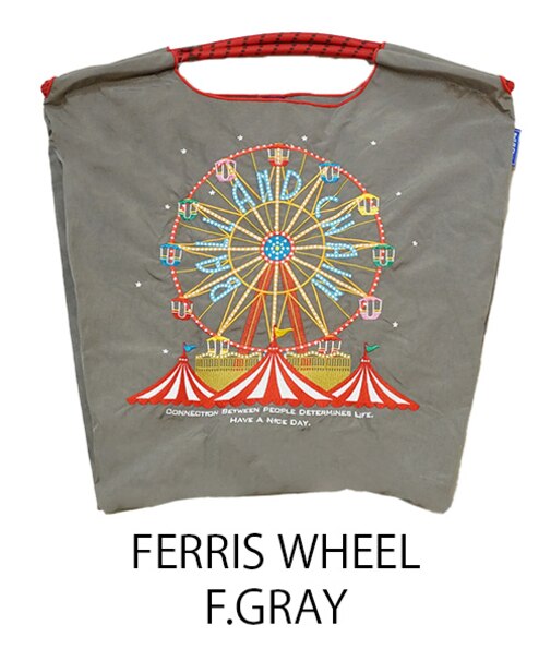 【Ball＆Chain/ボールアンドチェーン】FERRIS WHEEL(M) 刺繍エコバッグ