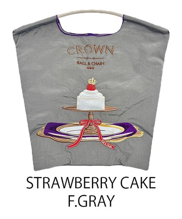 【Ball＆Chain/ボールアンドチェーン】STRAWBERRY CAKE(M) 刺繍エコバッグ