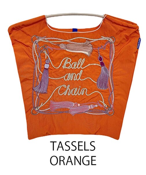 【Ball＆Chain/ボールアンドチェーン】TASSELS(M) 刺繍エコバッグ