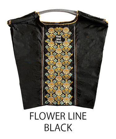 【Ball＆Chain/ボールアンドチェーン】FLOWER LINE(M) 刺繍エコバッグ